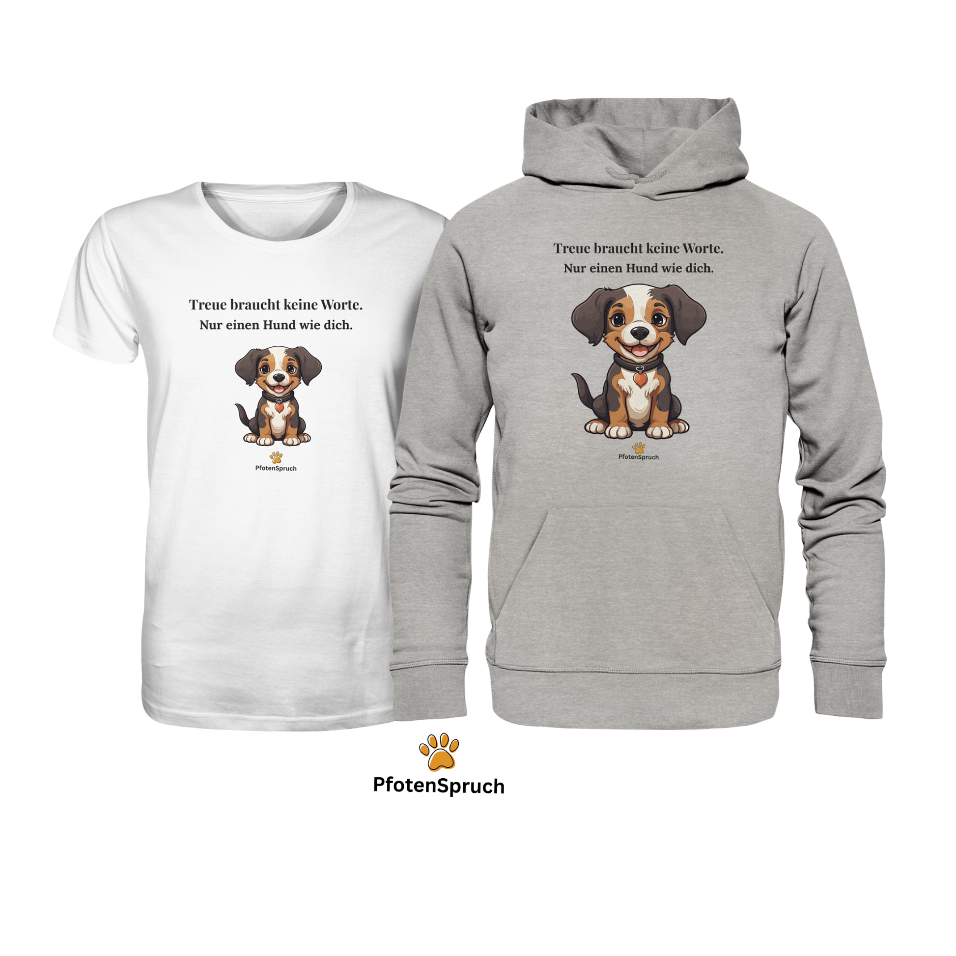 Treue braucht keine Worte – Statement Shirt für Hundefreunde – Organic Shirt - Organic Shirt