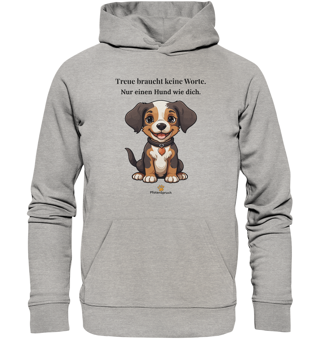 Treue braucht keine Worte – Bio-Hoodie für Hundefreunde - Organic Hoodie