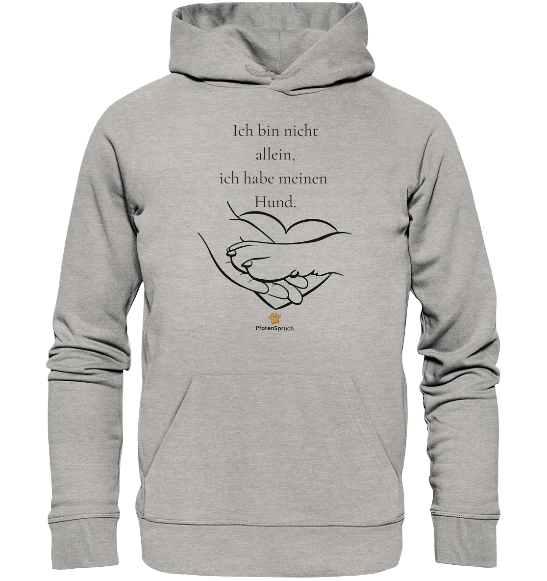 Ich bin nicht allein – Bio-Hoodie für Hundefreunde - Organic Hoodie