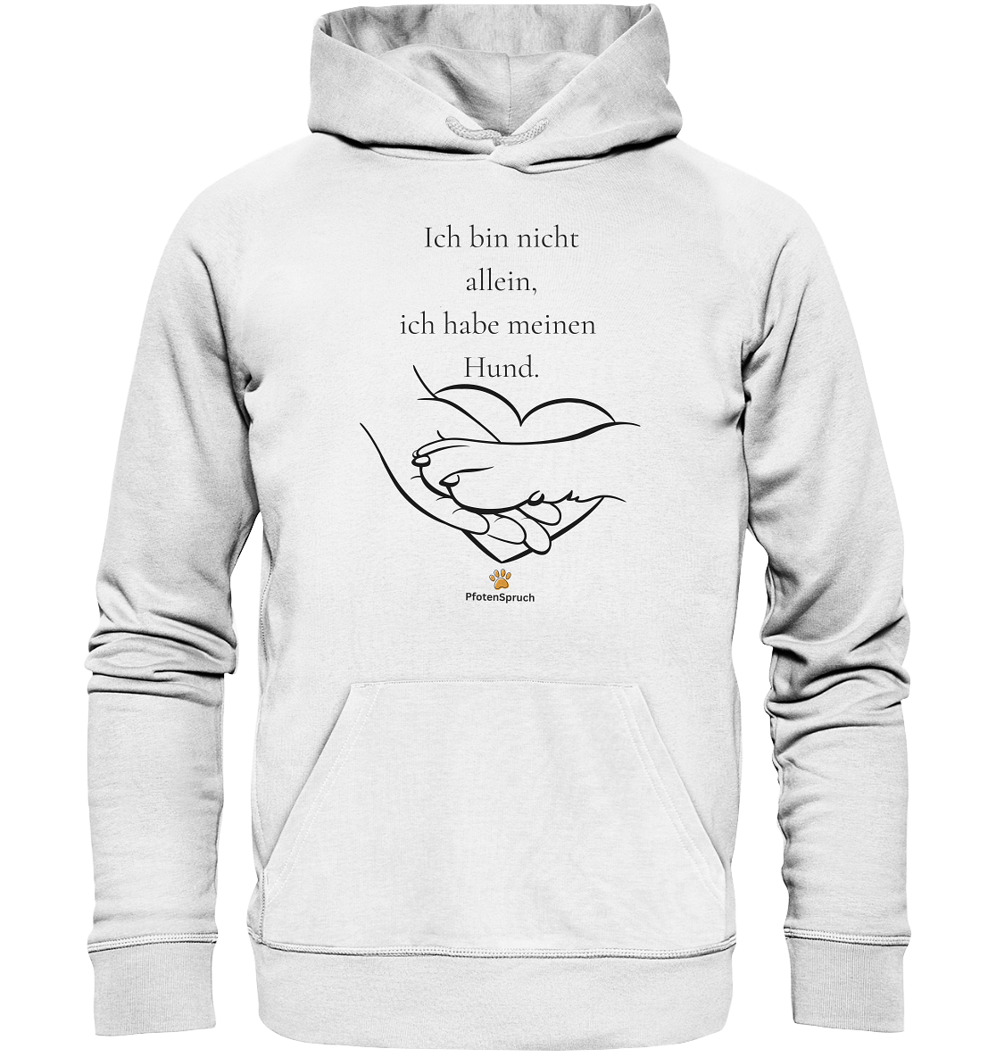 Ich bin nicht allein – Bio-Hoodie für Hundefreunde - Organic Hoodie