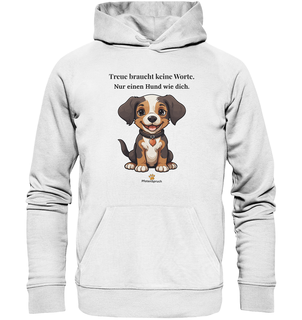 Treue braucht keine Worte – Bio-Hoodie für Hundefreunde - Organic Hoodie