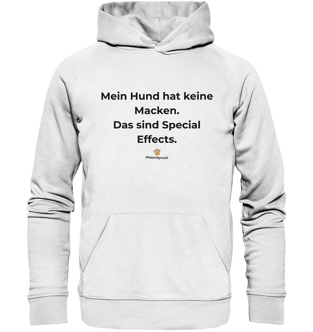 Mein Hund hat keine Macken – Bio-Hoodie mit Statement für Hundefreunde - Organic Hoodie