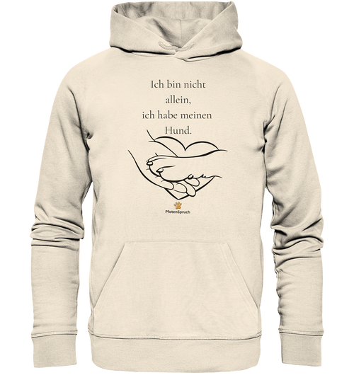Ich bin nicht allein – Bio-Hoodie für Hundefreunde - Organic Hoodie